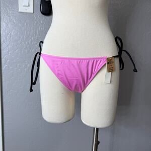 Pink Victorias Secret Tie Classic Bottom Two Toned, Neon Orange/Pink, M